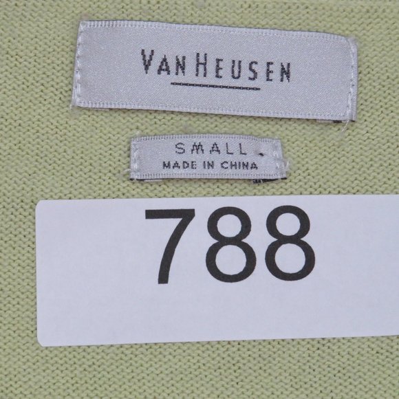 Van Heusen* Women's Long Sleeve Button Down Ribbed Collarless Ballet Neck~ Small - Picture 3 of 13